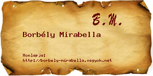 Borbély Mirabella névjegykártya