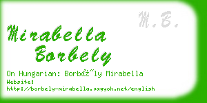 mirabella borbely business card